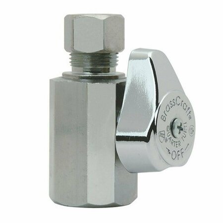 PINPOINT G2R12X C1 Straight 0.37 in. FIP Chrome Quarter Turn Straight Valve PI882029